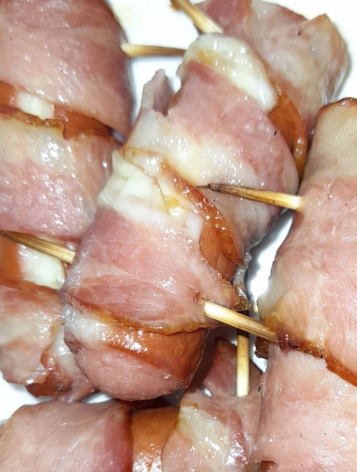 bacon wrapped vienna sausages