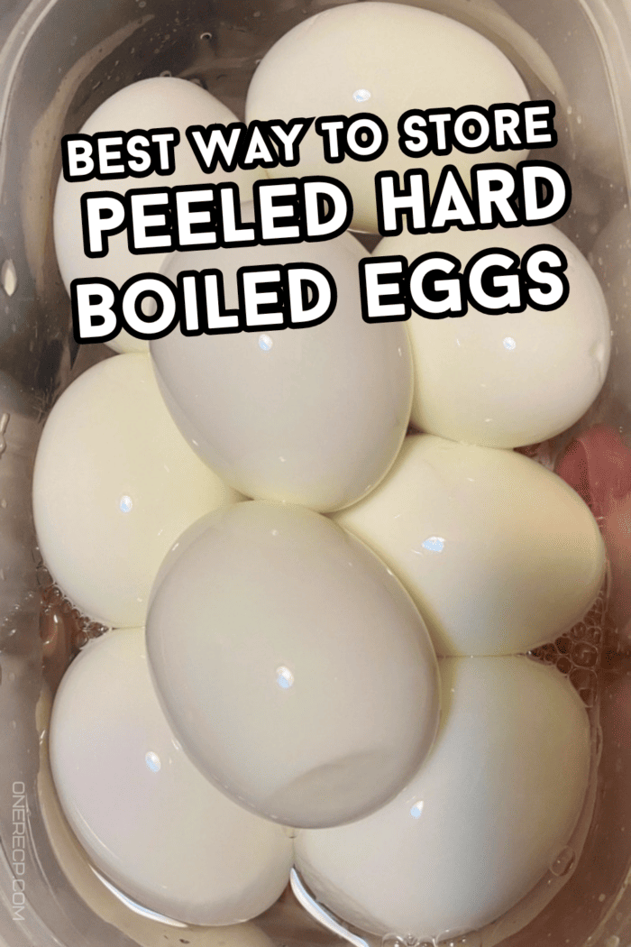 best way to store peeled hard boiled eggs pinterest poster