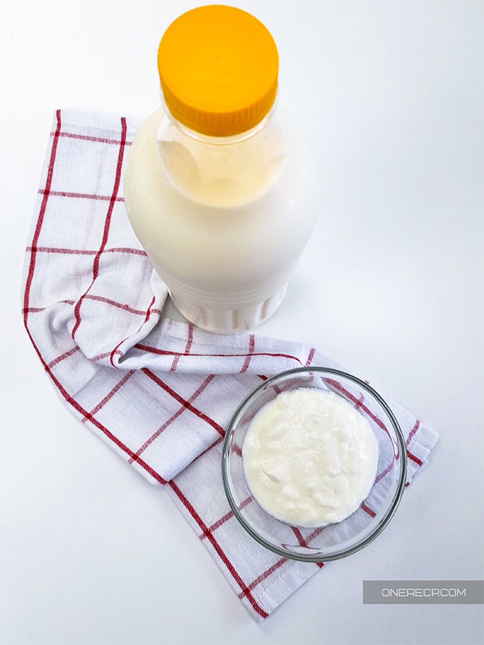 Ingredients for homemade Bulgarian yogurt