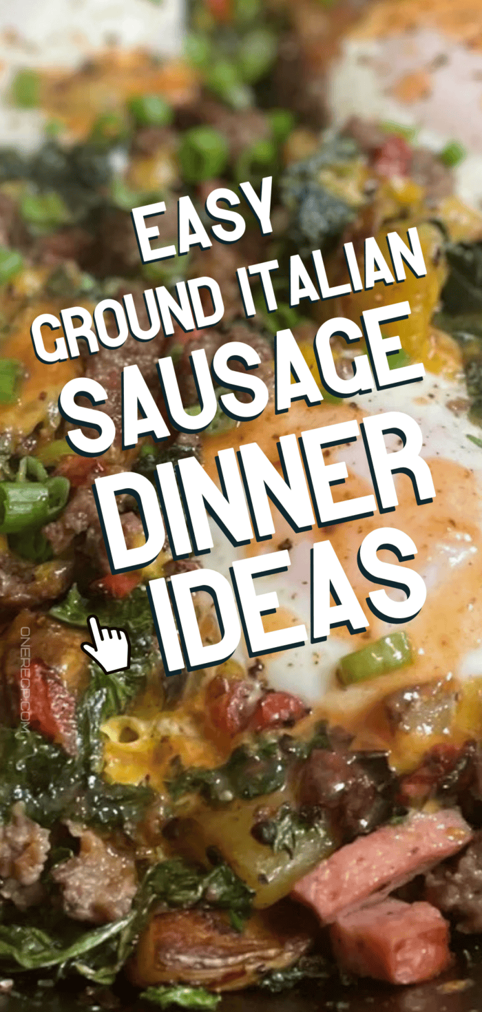 ground italian sausage recipes Pinterest poster