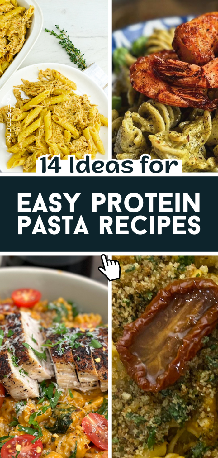 easy protein pasta recipes pinterest poster