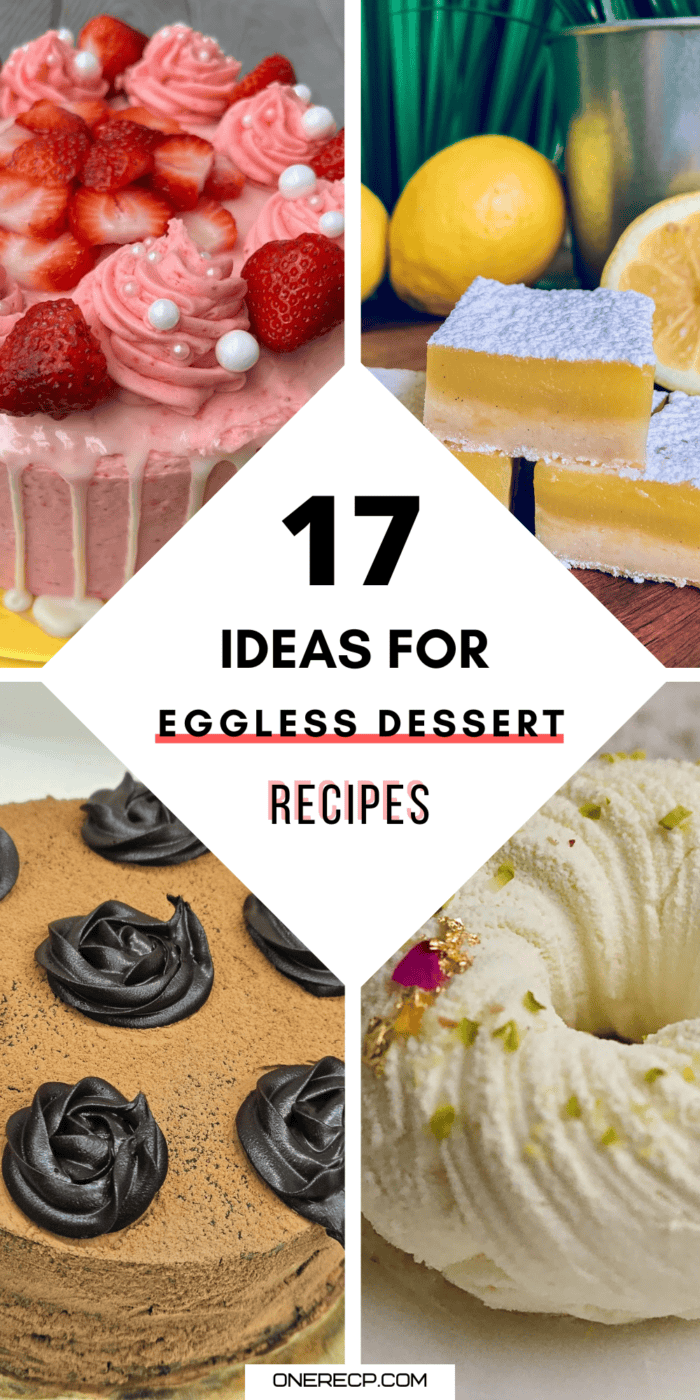 eggless dessert recipes pinterest poster