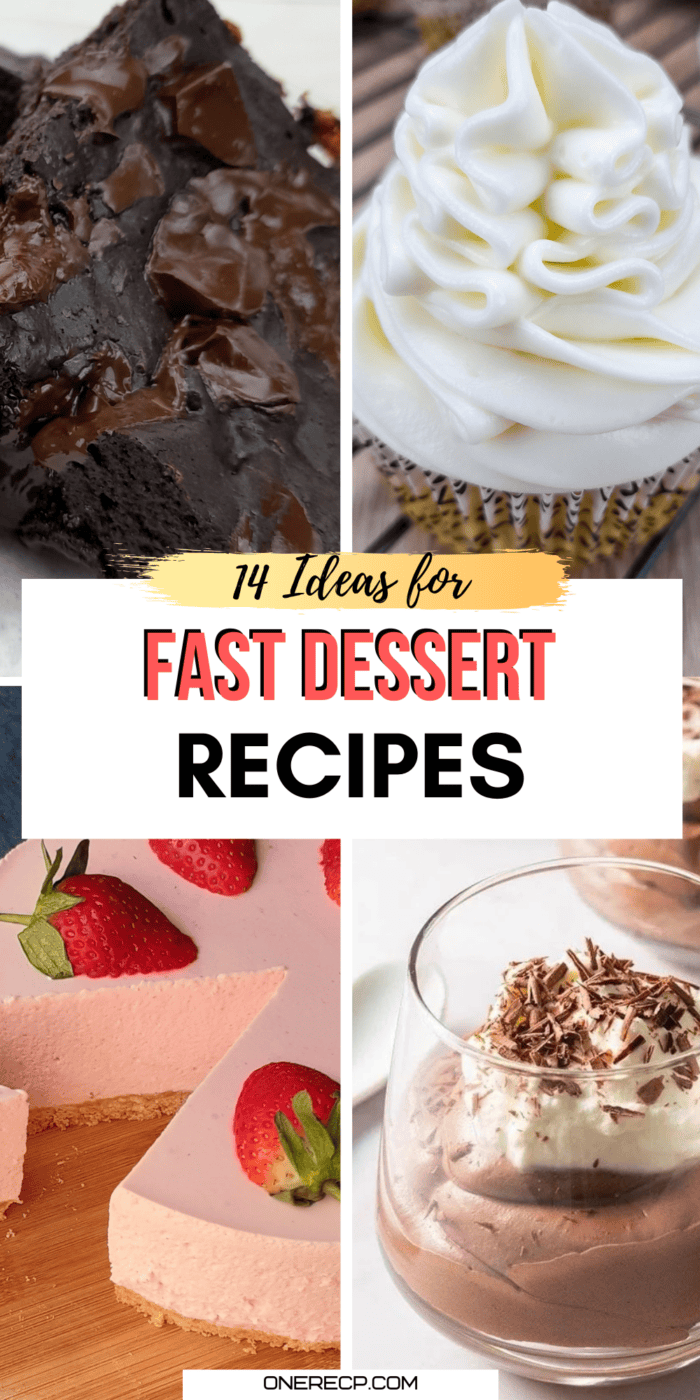 fast dessert recipes pinterest poster