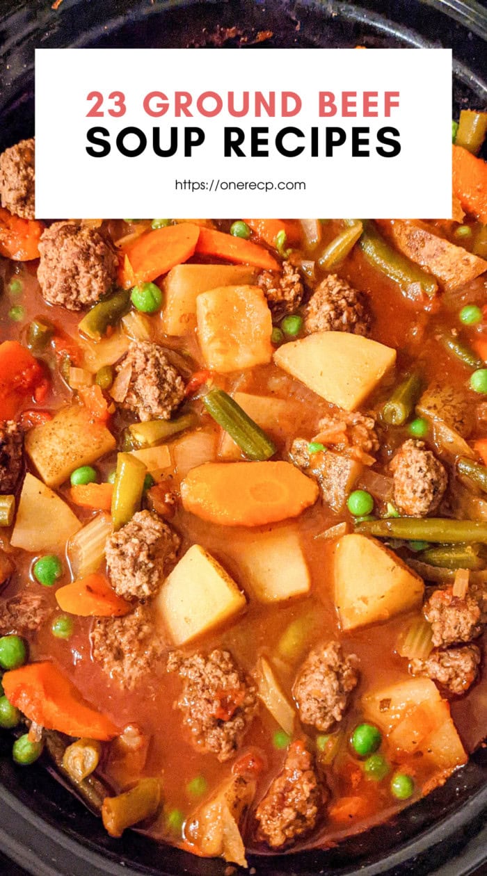 ground beef soup recipes pinterest poster