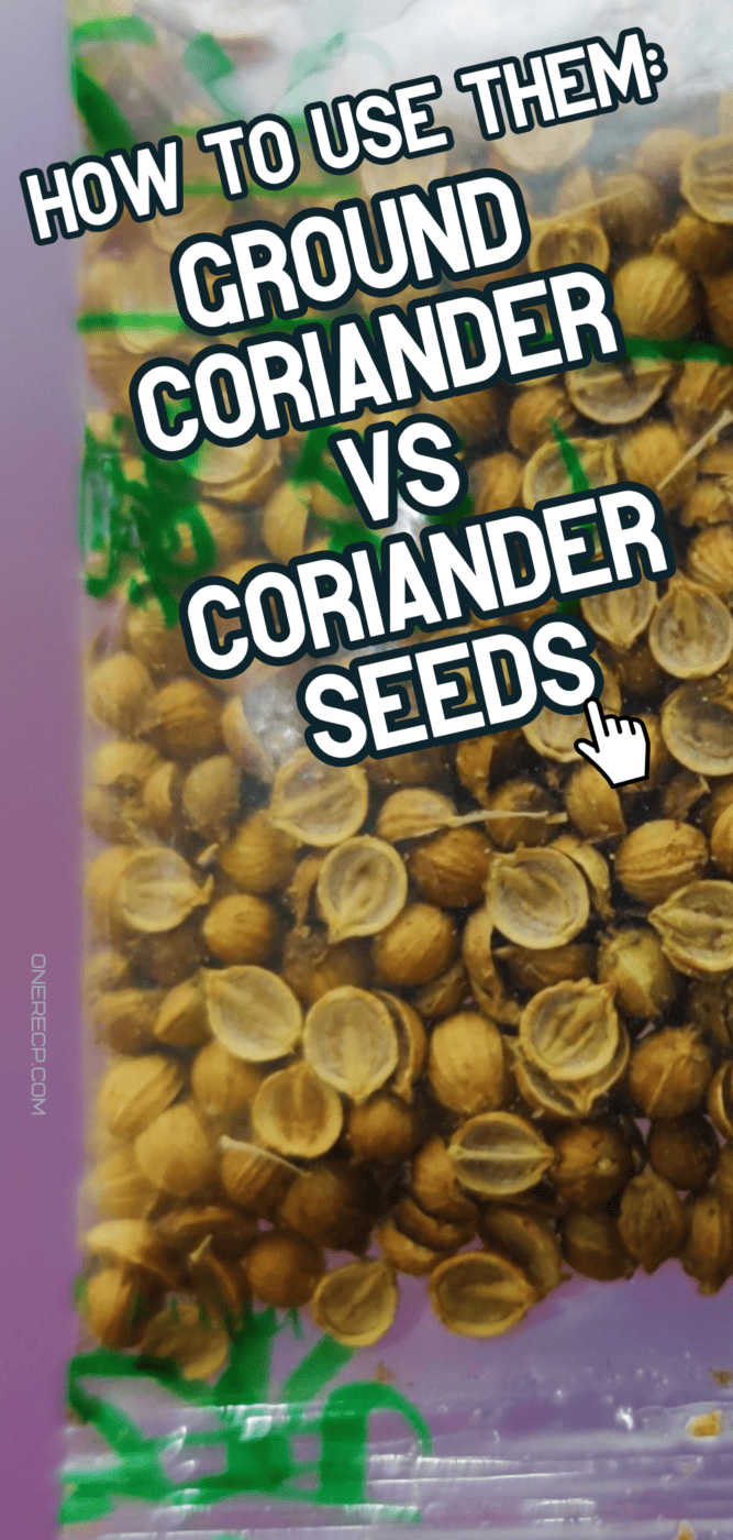 ground coriander vs coriander seeds pinterest poster image