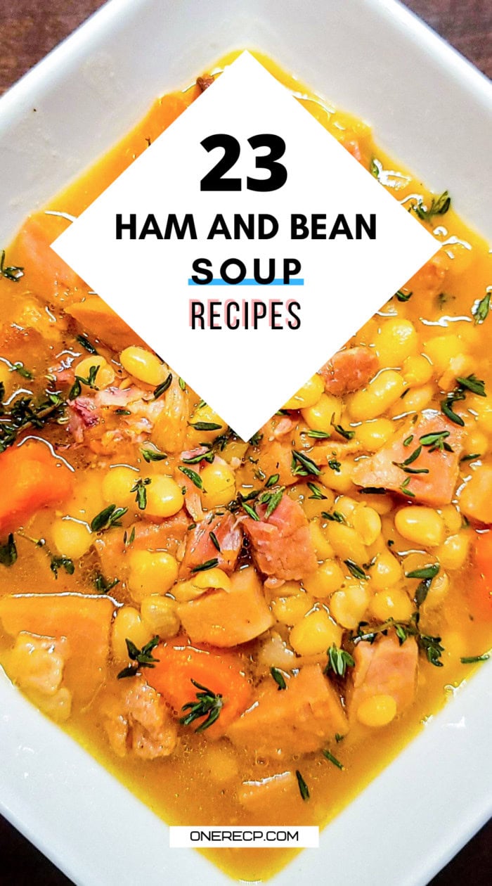 ham and bean soup recipes pinterest poster