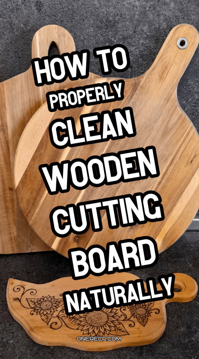 how to clean wooden cutting board naturally pinterest poster