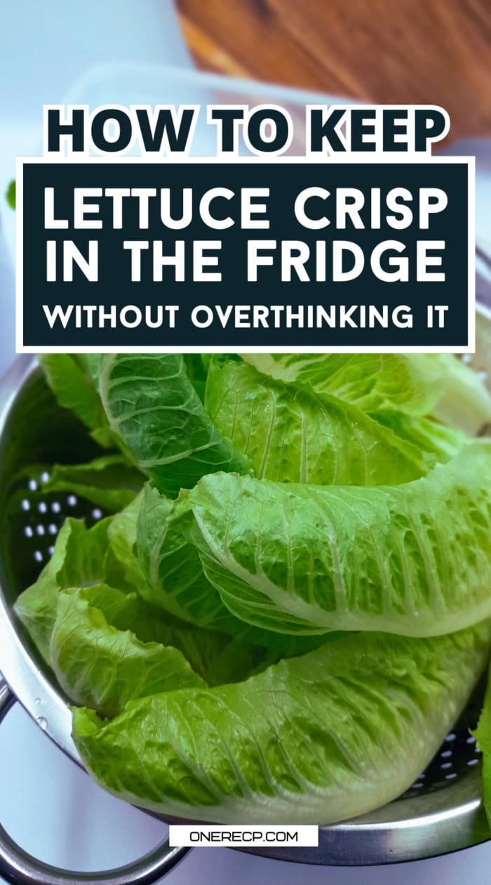 how to keep lettuce crisp in the fridge pinterest poster