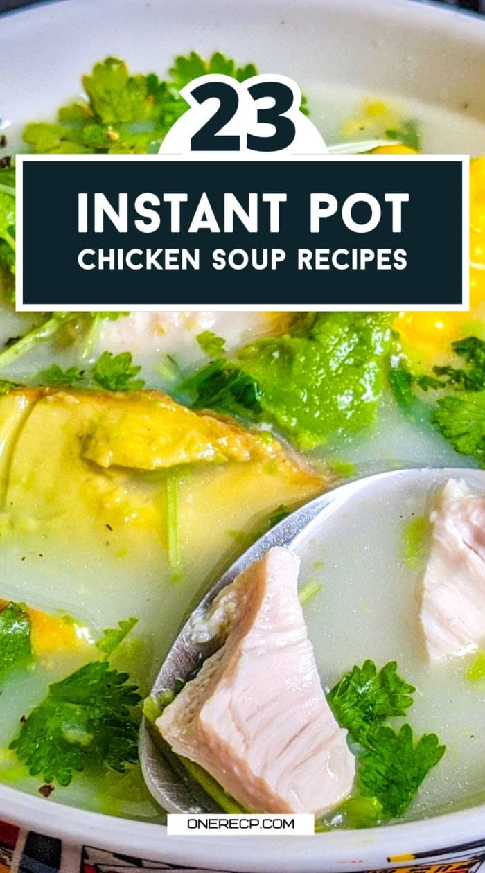 instant pot chicken soup recipes pinterest poster