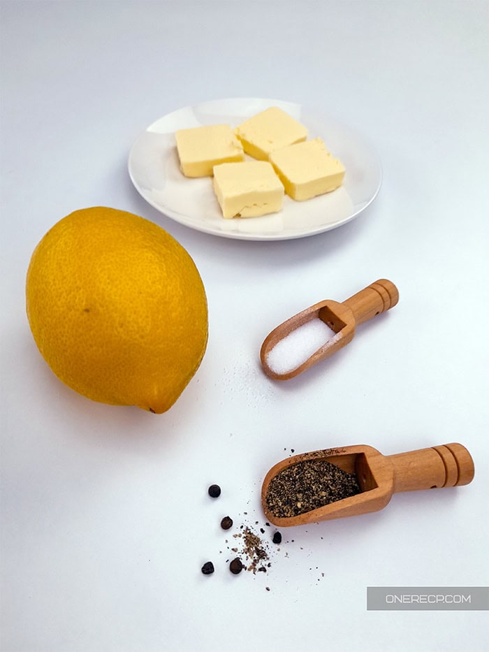 Ingredients for lemon pepper sauce