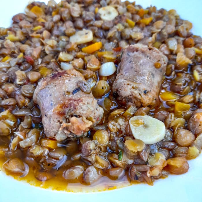 Simple Lentils and Sausage Stew Recipe