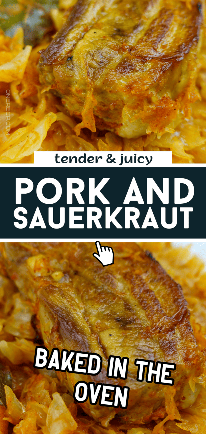 Tender Pork and Sauerkraut Baked in The Oven