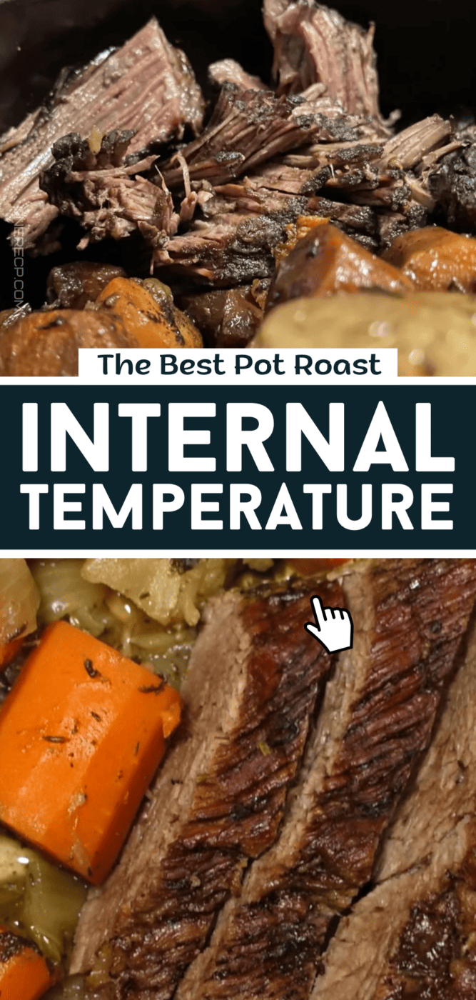 pot roast internal temperature Pinterest poster