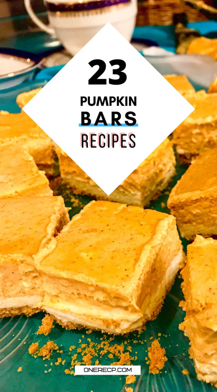 pumpkin bars recipes pinterest poster