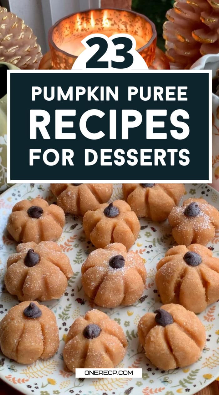 pumpkin puree recipes desserts Pinterest poster