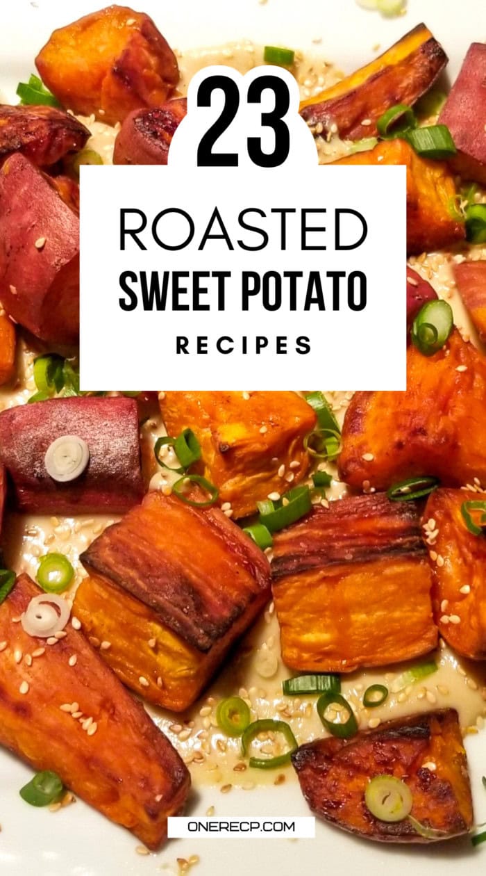 roasted sweet potato recipes pinterest poster