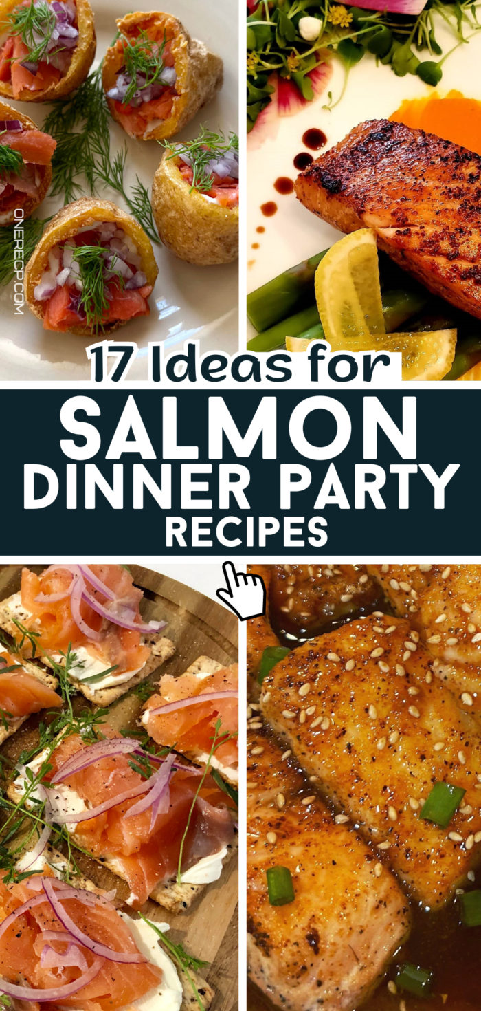 salmon dinner party recipes pinterest poster