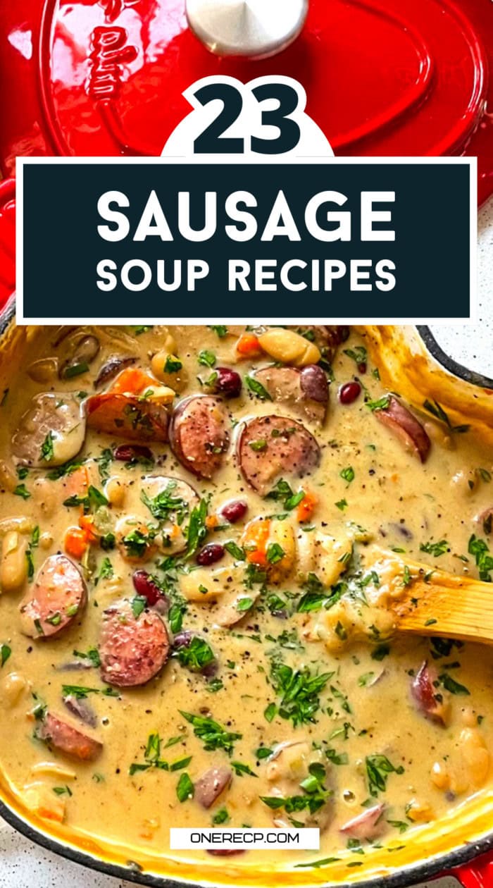 sausage soup recipes pinterest poster