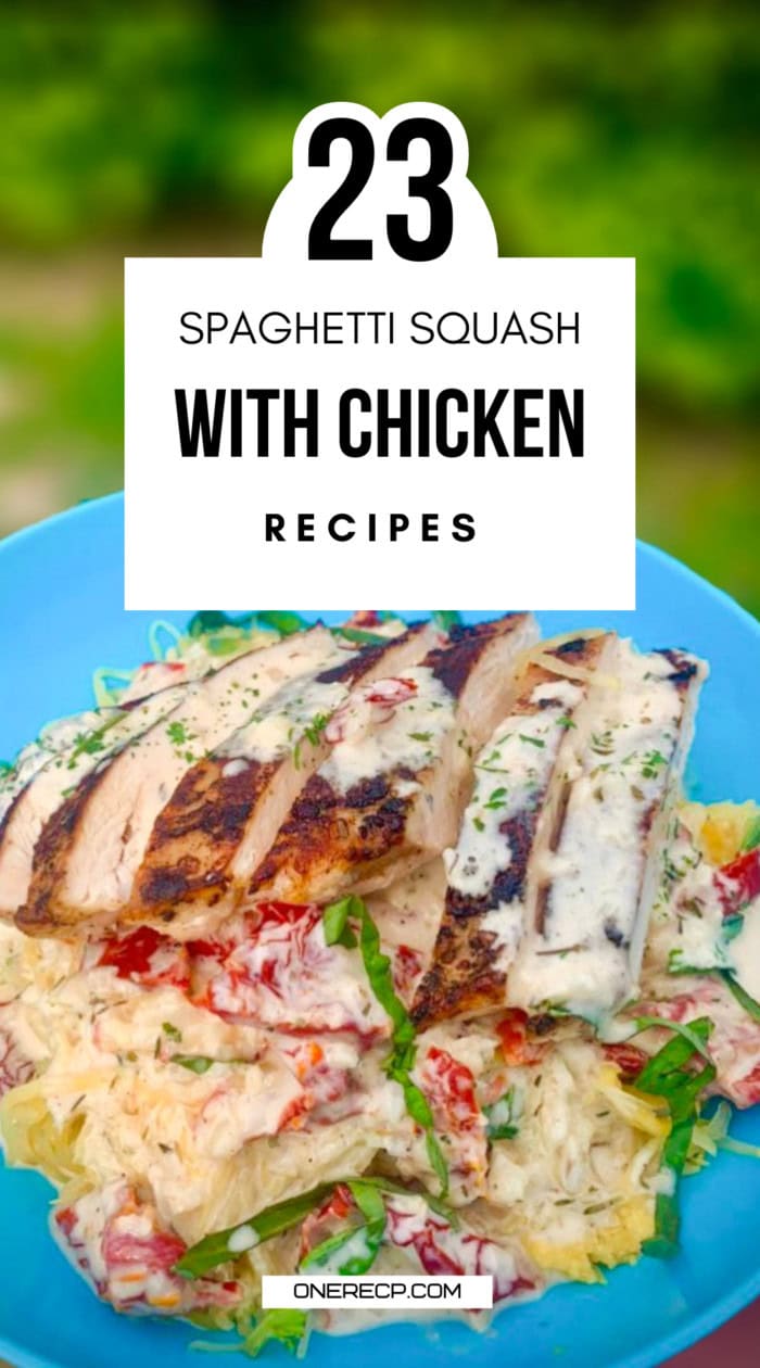 spaghetti squash recipes chicken pinterest poster