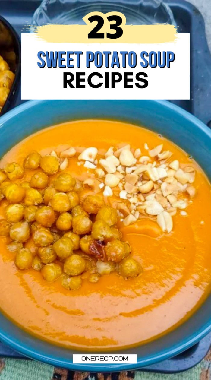 sweet potato soup recipes pinterest poster