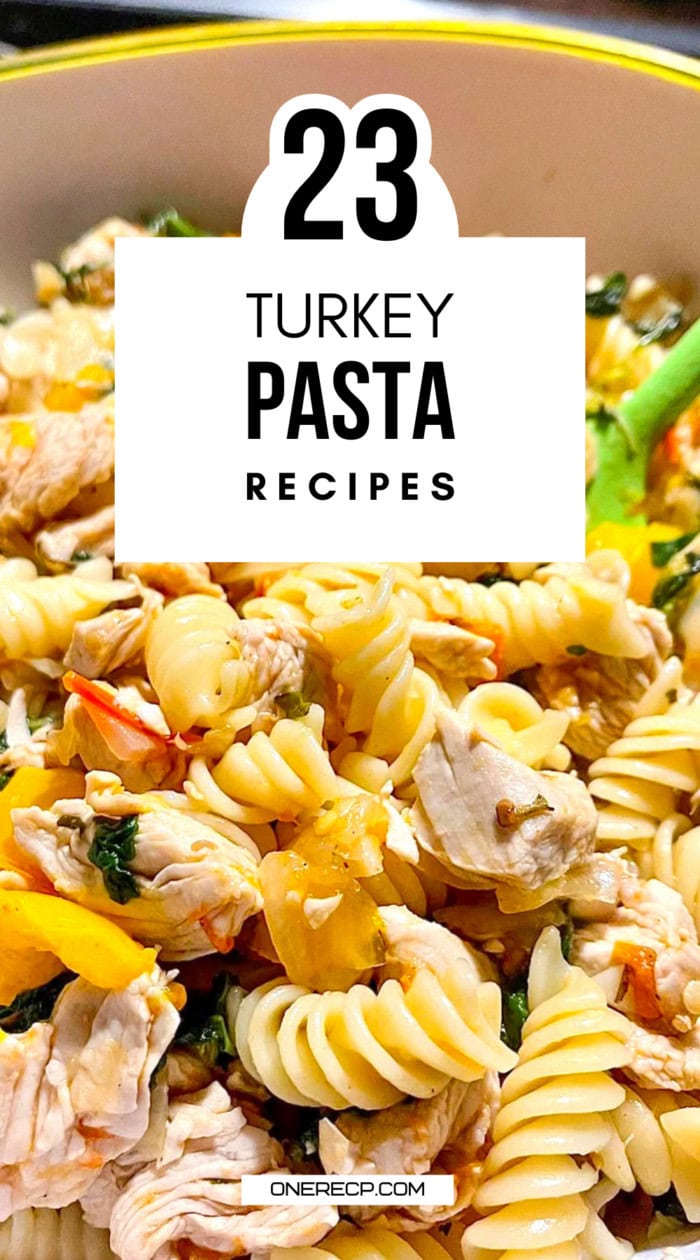 turkey pasta recipes pinterest poster