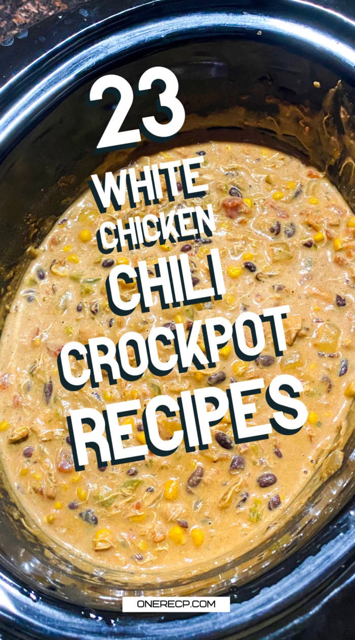 white chicken chili crockpot recipes pinterest poster