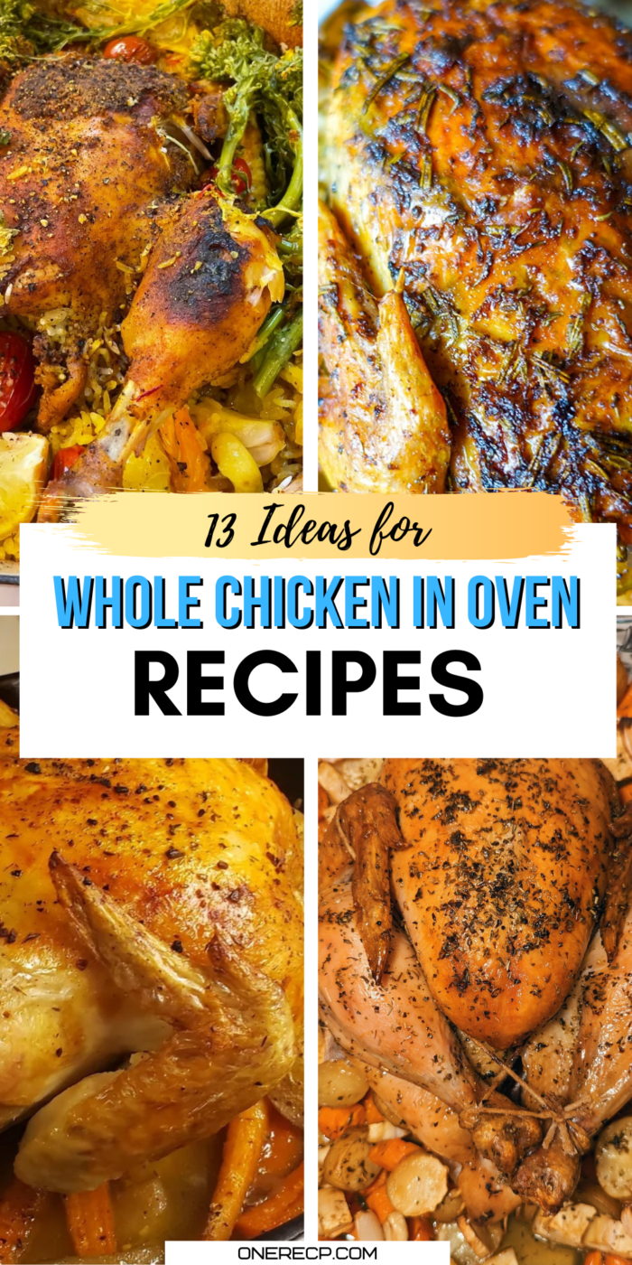whole chicken in oven recipes pinterest poster